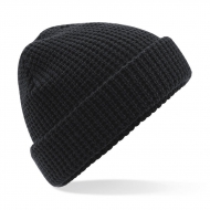 Cappello nero da personalizzare, con risvolto Clas Waffle Knit Beanie