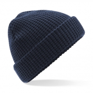 Cappello blu navy da personalizzare, con risvolto Clas Waffle Knit Beanie