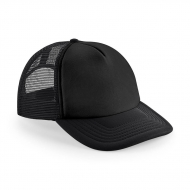 Cappello unisex nero/nero a 5 pannelli da personalizzare Vintage Snapback Trucker