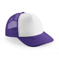 Cappello unisex viola/bianco a 5 pannelli da personalizzare Vintage Snapback Trucker