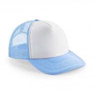 Cappello unisex azzurro/bianco a 5 pannelli da personalizzare Vintage Snapback Trucker