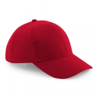 Cappello rosso da personalizzare, chiusura con occhiello satinato Heavy Brushed Cotton Cap