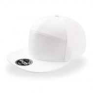 Cappello bianco a 5 pannelli visiera piatta da personalizzare Deck