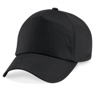 Cappellino nero da personalizzare, 5 pannelli chiusura con velcro a strappo Original