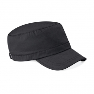 Cappello nero da personalizzare, chiusura con fibia e occhiello satinato Army Cap