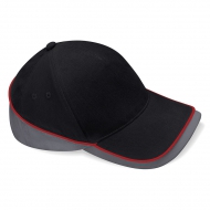 Cappello nero/grigio scuro/rosso da personalizzare 100% Cot.twill Teamwear Competition Cap