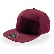 Cappello burgundy a 5 pannelli visiera piatta da personalizzare Deck