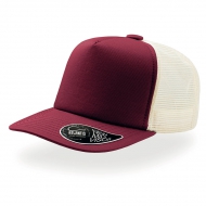 Cappello burgundy a 5 pannelli e visiera pre-curvata da personalizzare Record