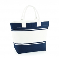Borsa blu navy/bianca a mano o in spalla da personalizzare Canvas Deck Bag