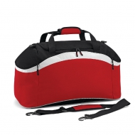 Borsone rosso/nero/bianco con tasche laterali da personalizzare Teamwear Holdall