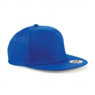 Cappellino Rap blu royal da personalizzare, 5 pannelli, retro con regolazione snap-tab