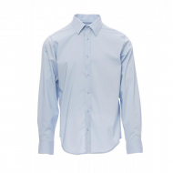 Camicia uomo elasticizzata azzurra da personalizzare con colletto modello italiano Image