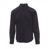 Camicia uomo elasticizzata blu navy da personalizzare con colletto modello italiano Image