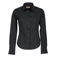 Camicia donna nera con colletto modello italiano da personalizzare Brighton Lady