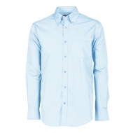 Camicia uomo azzurra con colletto modello botton down inglese da personalizzare Elegance