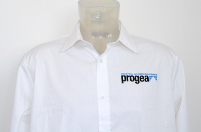 Camicia personalizzata con logo ricamato su petto Progea