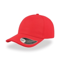 Cappello rosso a 5 pannelli e visiera pre-curvata da personalizzare Gear