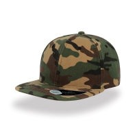 Cappello camouflage a 6 pannelli visiera piatta da personalizzare Snap Back