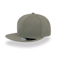 Cappello grigio a 6 pannelli visiera piatta da personalizzare Snap Back