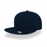 Cappello blu navy a 6 pannelli visiera piatta da personalizzare Snap Back