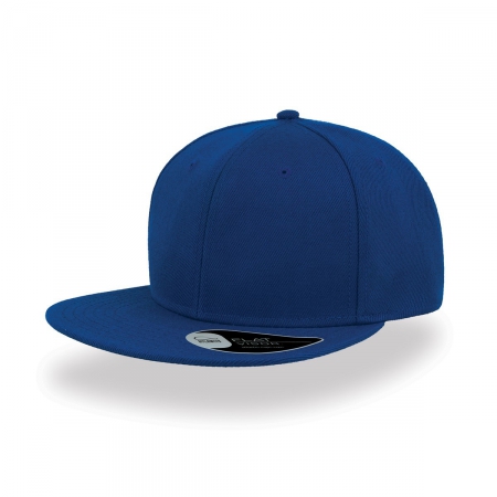 Cappello blu royal a 6 pannelli visiera piatta da personalizzare Snap Back