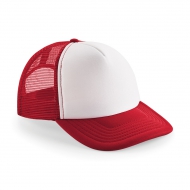 Cappello unisex rosso/bianco a 5 pannelli da personalizzare Vintage Snapback Trucker