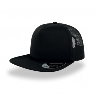 Cappello nero/nero a 5 pannelli e visiera piatta quadrata da personalizzare Snap 90s