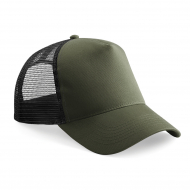 Cappellino 5 pannelli da personalizzare olive green/black Snapback Trucker