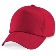 Cappello bambino rosso da personalizzare, 5 pannelli chiusura con velcro a strappo Original Kids