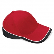 Cappello rosso/nero/bianco da personalizzare, 100% Cot.twill Teamwear Competition Cap