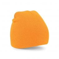 Cuffia arancio fluo in maglia a doppio strato da personalizzare Original Pull-On Beanie