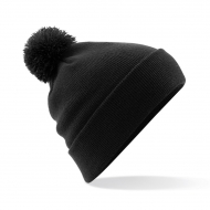 Cuffia nera in maglia a doppio strato da personalizzare Original Pom Pom Beanie