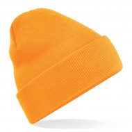 Cuffia arancione fluo in maglia doppio strato da personalizzare Original Cuffed Beanie