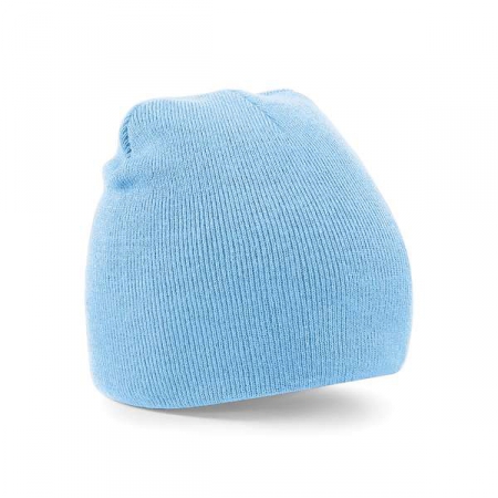Cuffia azzurra in maglia a doppio strato da personalizzare Original Pull-On Beanie