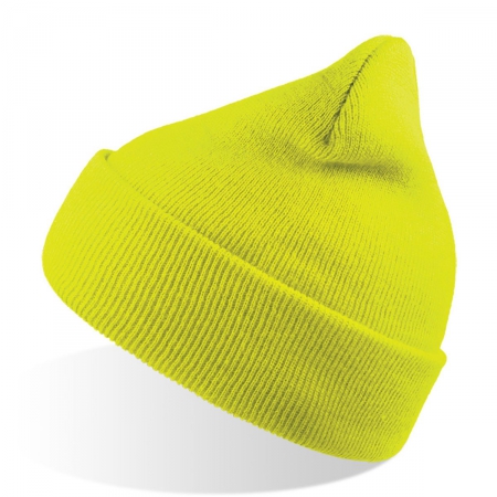 Cuffia gialla in maglia doppio strato da personalizzare Wind