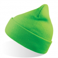Cuffia verde fluo in maglia doppio strato da personalizzare Wind