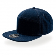 Cappello blu denim a 5 pannelli visiera piatta da personalizzare Deck