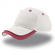 Cappellino rosso/ecru' da personalizzare, 100% cotone chino Kid Star