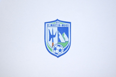Etichetta tessuta personalizzata con logo AFC St.Martin