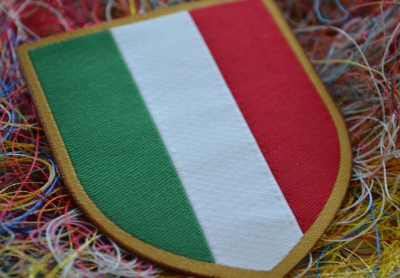 Etichetta tessuta Scudetto Italia