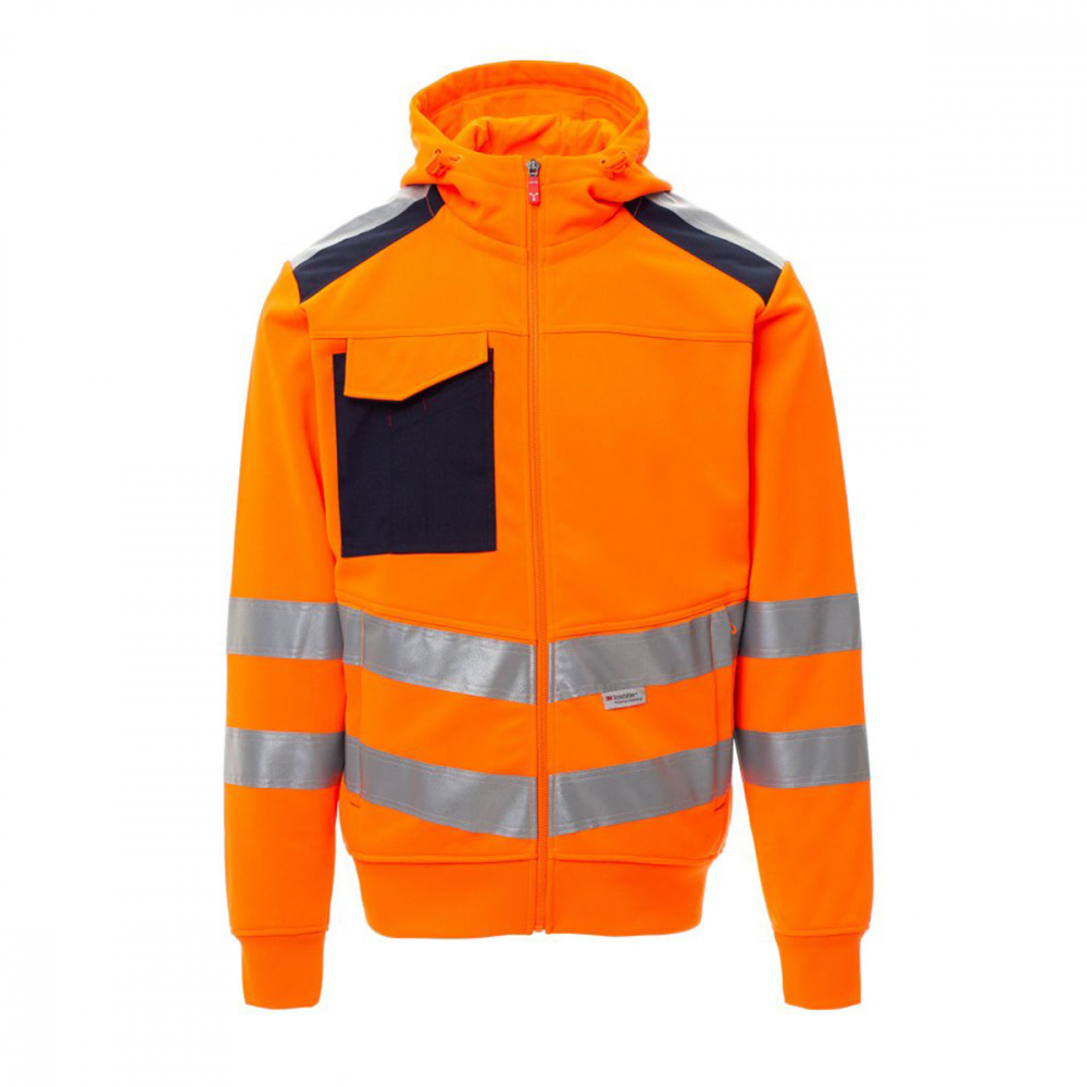 felpa arancione fluo uomo