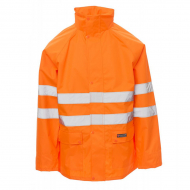 Giacca Work alta visibiltà anti pioggia da personalizzare arancione Hurricane-Jacket