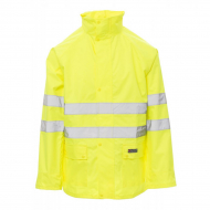 Giacca Work alta visibiltà anti pioggia da personalizzare giallo Hurricane-Jacket