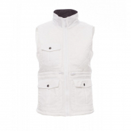 Gilet donna bianco da personalizzare trapuntato con zip in plastica Gate Lady