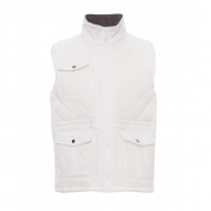 Gilet uomo bianco da personalizzare trapuntato con zip in plastica Gate