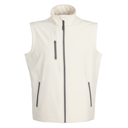 Gilet unisex in Soft Shell a due strati impermeabile Tarvisio Bianco