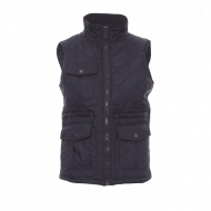 Gilet donna blu navy da personalizzare trapuntato con zip in plastica Gate Lady