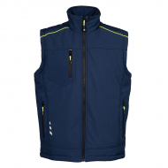 Gilet in soft shell da uomo blu navy impermeabile e imbottito da personalizzare Bormio