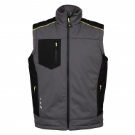 Gilet in soft shell da uomo grigio impermeabile e imbottito da personalizzare Bormio