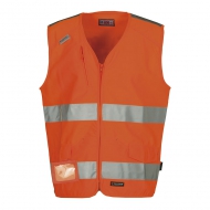 Gilet Work alta visibilità arancione da personalizzare, con bande 3M Expert